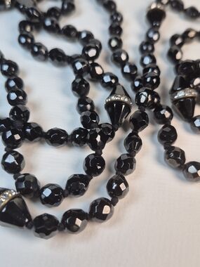 French Jet-flapper beads. Curated From  Carole Tanenbaums Personal Colletion